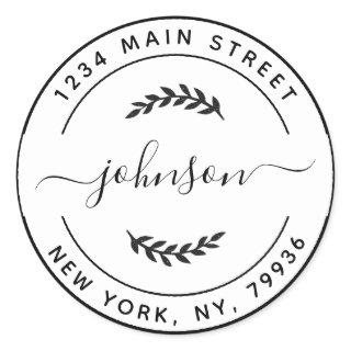 Create Your Own Round Return Address Classic Round Sticker