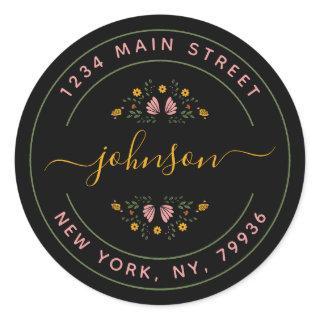 Create Your Own Round Return Address Classic Round Sticker