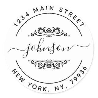 Create Your Own Round Return Address Classic Round Sticker