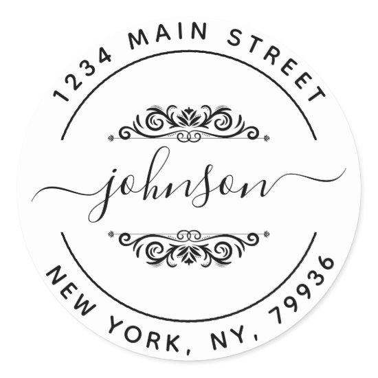 Create Your Own Round Return Address Classic Round Sticker