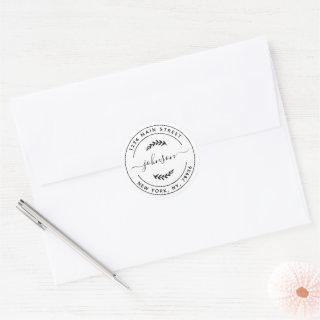 Create Your Own Round Return Address Classic Round Sticker