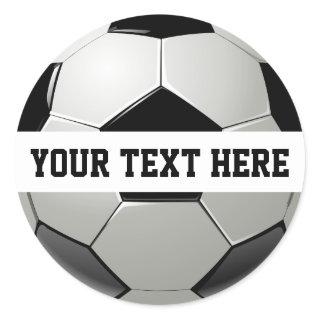 Create Your Own Soccer Ball Custom Team Name  Classic Round Sticker