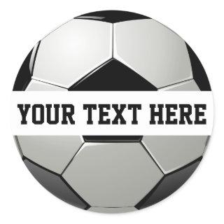 Create Your Own Soccer Ball Custom Team Name  Classic Round Sticker