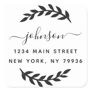 Create Your Own Square Return Address Square Sticker