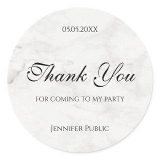 Create Your Own Thank You Hand Script Template Classic Round Sticker