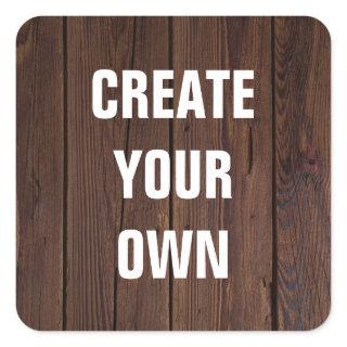 Create Your Own Wooden Floor Look Square Sticker