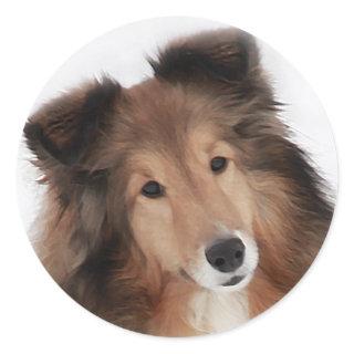 Creation of Shelties Classic Round Sticker