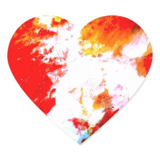 Creative Abstract Artwork Heart Sticker