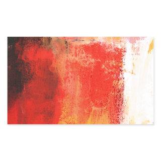 Creative Red Abstract Rectangular Sticker