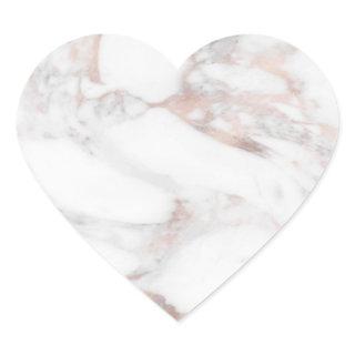 Creative Rose Gold Marble Elegant Blank Template Heart Sticker