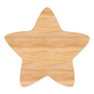 Creative Wood Blank Elegant Design Modern Template Star Sticker