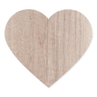 Creative Wood Board Look Blank Template Trendy Heart Sticker