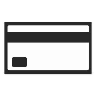 Credit Card Symbol Rectangular Sticker