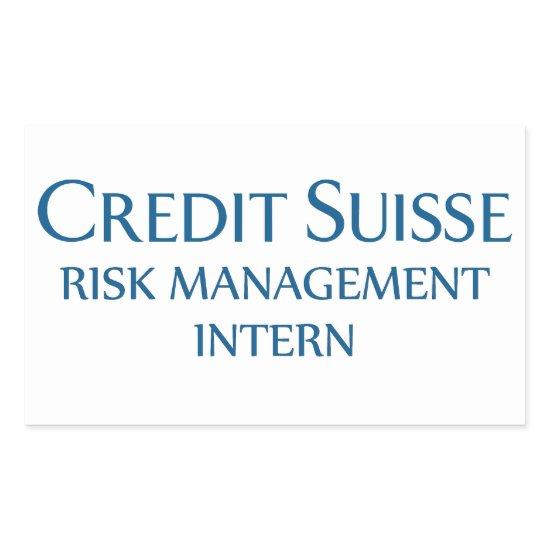 Credit Suisse Risk Management Intern Rectangular Sticker