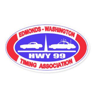 Creekrat Cartoon Studios EDMONDS TA Oval Sticker