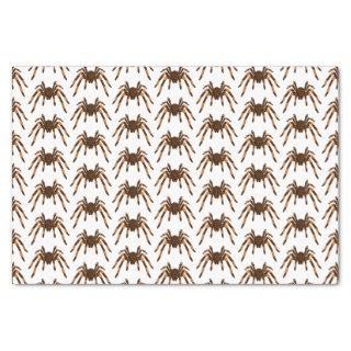 Creepy brown and orange tarantula spider cartoon tissue paper