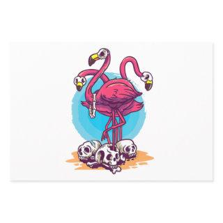 Creepy Flamingo Halloween Horror Skull  Sheets