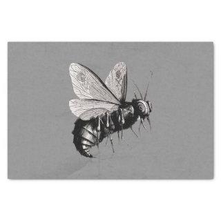 Creepy Gothic Bee Skull Wings Insect Tissue Paper