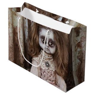 Creepy Gothic Porcelain Doll Victorian Goth Large Gift Bag