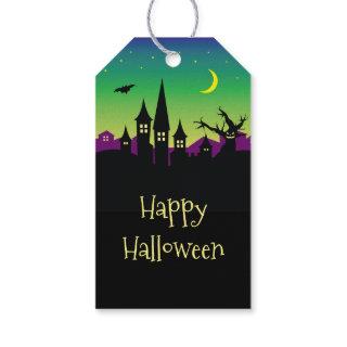 Creepy Haunted Mansion Scary Halloween Night Party Gift Tags
