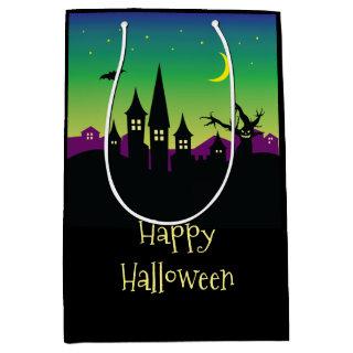 Creepy Haunted Mansion Scary Halloween Night Party Medium Gift Bag