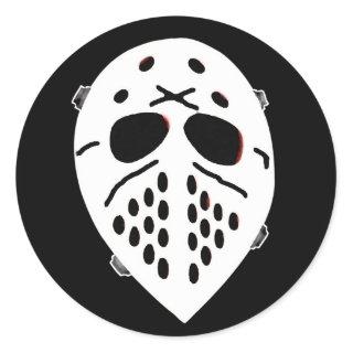 Creepy Hockey Mask Products Classic Round Sticker