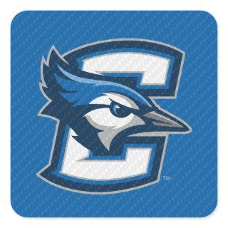 Creighton University Carbon Fiber Pattern Square Sticker