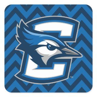 Creighton University Chevron Pattern Square Sticker