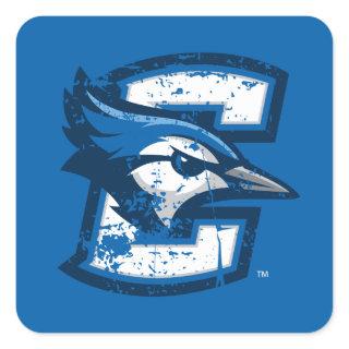 Creighton University Logo Distressed Square Sticker