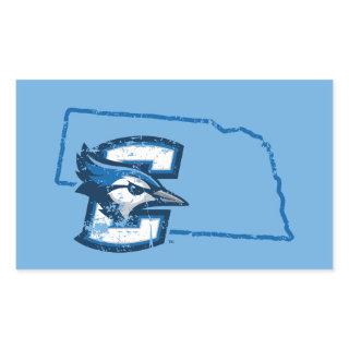 Creighton University State Love Rectangular Sticker