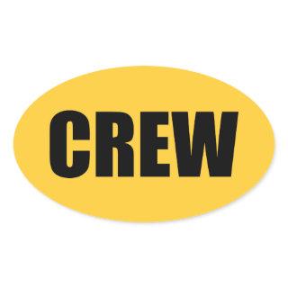 Crew Member - Event Team Staff Oval Sticker