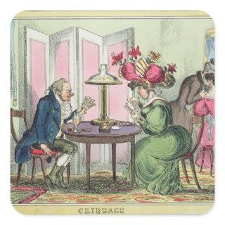 Cribbage, published by Thomas McLean, London (colo Square Sticker