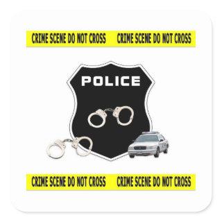 Crime Scene Square Sticker