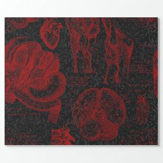 Crimson & Black Damask patterned Vampyre Anatomy