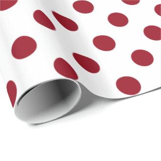 Crimson Red Polka Dots Circles