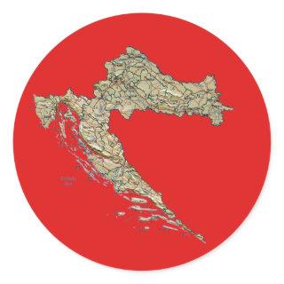 Croatia Map Sticker