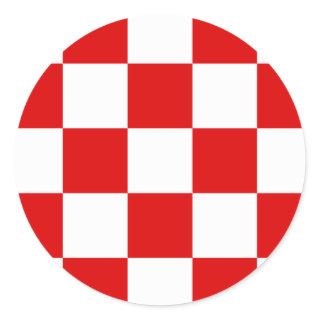 Croatian pattern coa of arms classic round sticker