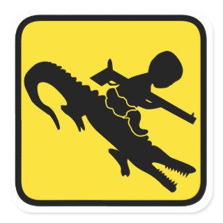 Croc Baby Hazard Square Sticker