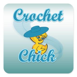 Crochet Chick #3a Square Sticker