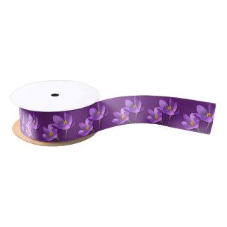 Crocus Ribbon Paper Customized Flower Ribbon