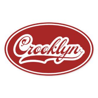 Crooklyn, NYC Oval Sticker