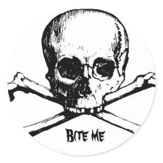 CROSS, Bite me Classic Round Sticker