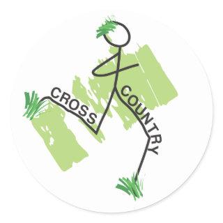 Cross Country Grass Runner Stickers