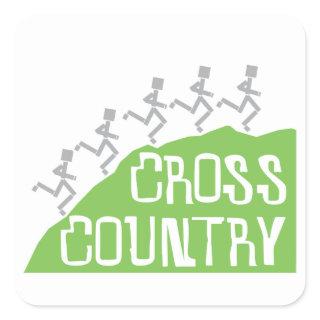 Cross Country Runners on Hill © Stickers