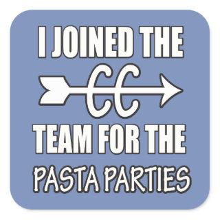 Cross Country Running Pasta Party Stickers Gift