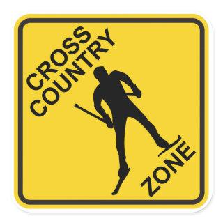 Cross Country Ski Zone Square Sticker