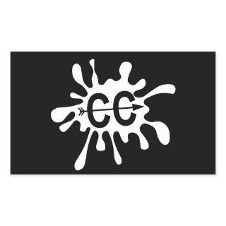 Cross Country Splatter Rectangular Sticker