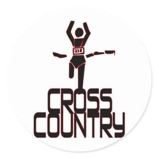 CROSS COUNTRY WINNER - FINISH LINE CLASSIC ROUND STICKER