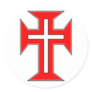 Cross of The Military Order of Christ Classic Round Sticker