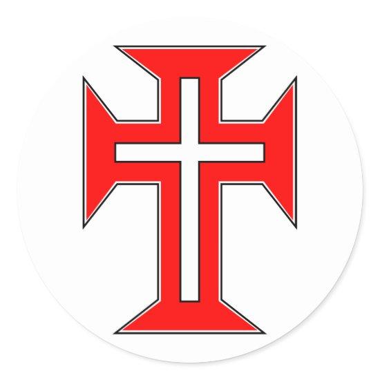 Cross of The Military Order of Christ Classic Round Sticker